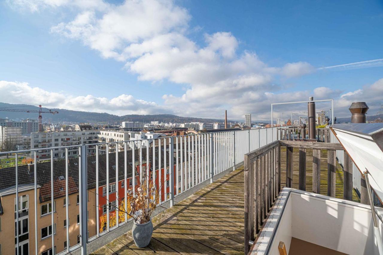 Modern 3Bdr Duplex With Skyroof In Trendy Zurich West Zurique Exterior foto